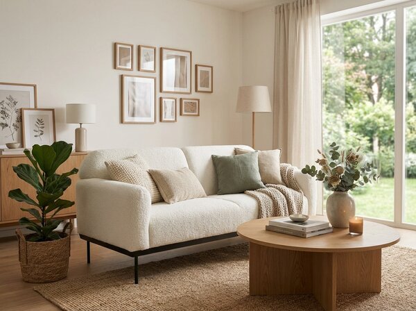 Fehér design kanapé ANDERSON