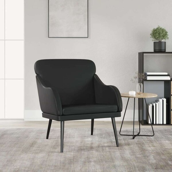 VidaXL fekete műbőr fotel 63 x 76 x 80 cm