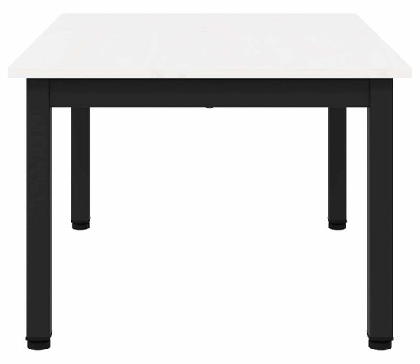 Dohányzóasztal Fehér 70 x 50 x 36 cm Tömör fenyőfa