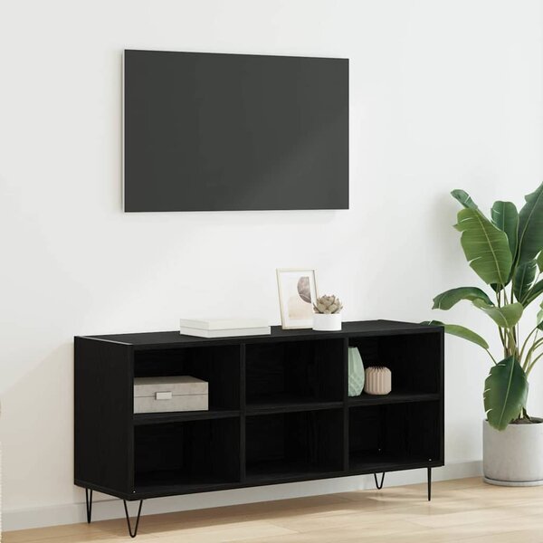 TV szekrény Fekete tölgy 103,5 x 30 x 50 cm Faanyag