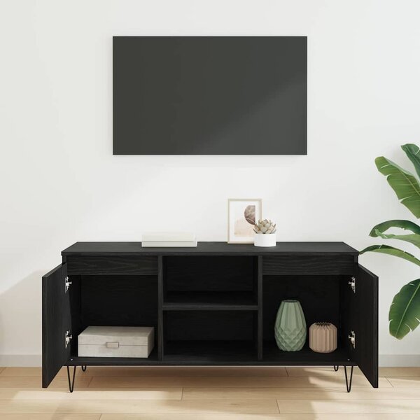 TV szekrény Fekete tölgy 104 x 35 x 50 cm Faanyag