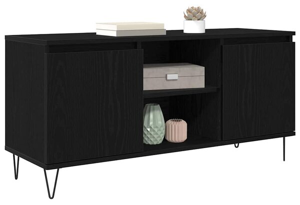 TV szekrény Fekete tölgy 104 x 35 x 50 cm Faanyag