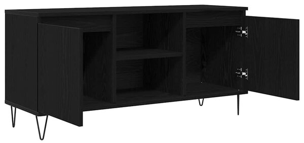 TV szekrény Fekete tölgy 104 x 35 x 50 cm Faanyag