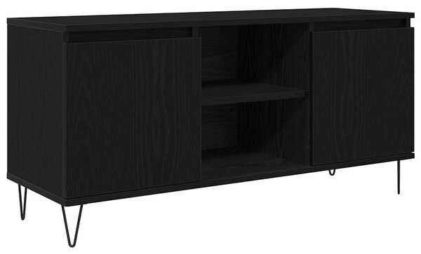 TV szekrény Fekete tölgy 104 x 35 x 50 cm Faanyag