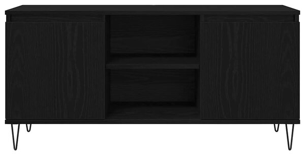 TV szekrény Fekete tölgy 104 x 35 x 50 cm Faanyag