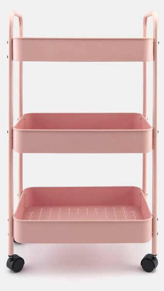 Sinsay - Háromszintes gurulós polc - pasztellpink