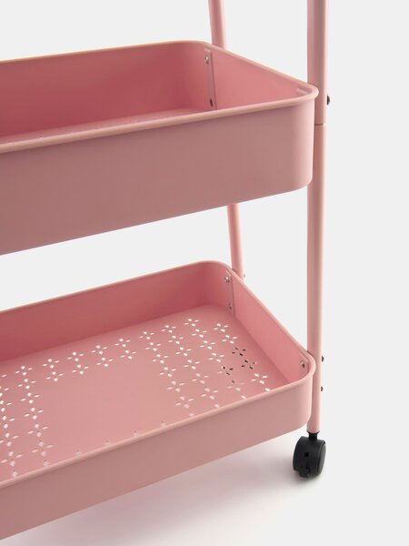 Sinsay - Háromszintes gurulós polc - pasztellpink
