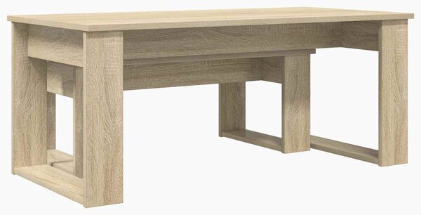Kávasztal Szett 2 pcs Sonoma tölgy Faanyag