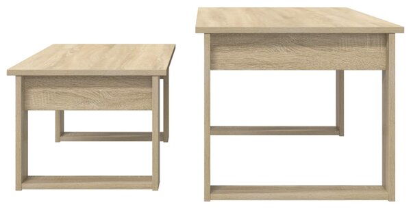 Kávasztal Szett 2 pcs Sonoma tölgy Faanyag