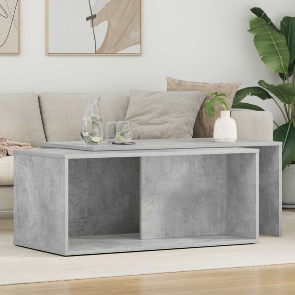 Kávasztal Szett 2 pcs Beton Szürke Faanyag