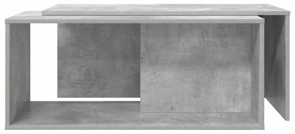 Kávasztal Szett 2 pcs Beton Szürke Faanyag