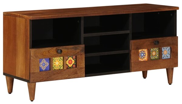 TV szekrény fiókkal Dió 100 x 33 x 46 cm Tömör Mangófát