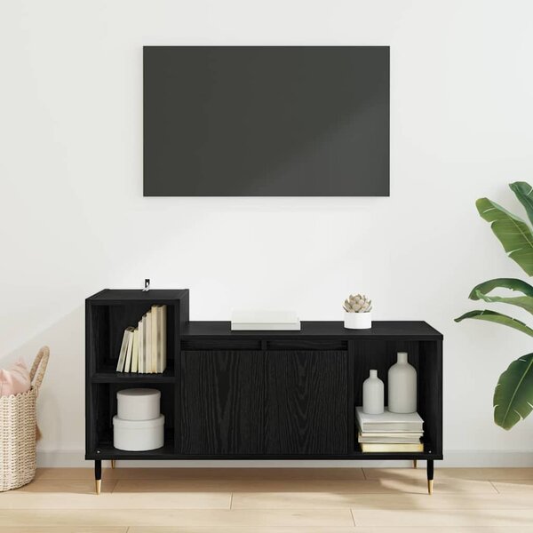 TV szekrény Fekete tölgy 100 x 35 x 55 cm Faanyag