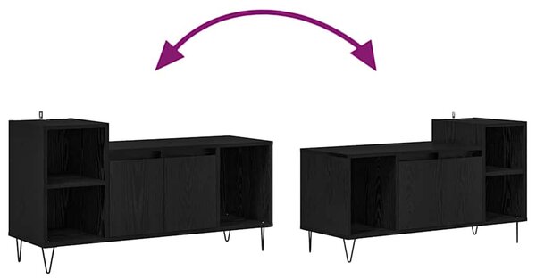 TV szekrény Fekete tölgy 100 x 35 x 55 cm Faanyag