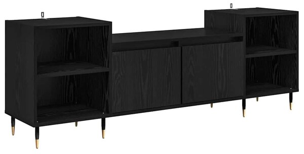 TV szekrény Fekete tölgy 160 x 35 x 55 cm Faanyag