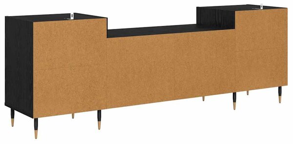 TV szekrény Fekete tölgy 160 x 35 x 55 cm Faanyag