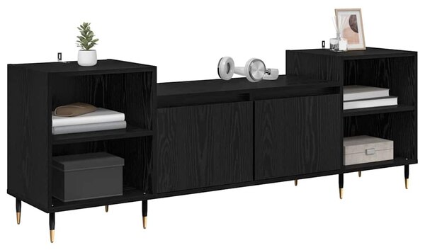 TV szekrény Fekete tölgy 160 x 35 x 55 cm Faanyag