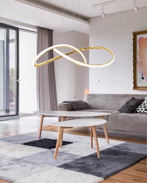 Toolight Szerszámlámpa - LED függőlámpa APP394-CP + távirányító, arany, OSW-06910