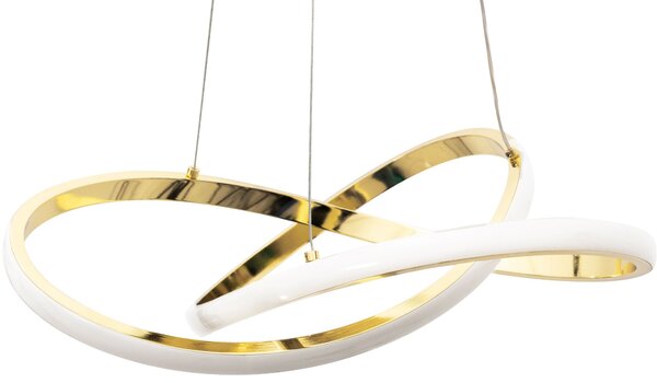 Mennyezeti LED lámpa RING APP390-CP arany + távirányító