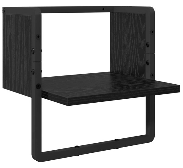 Fali polc készlet 6 pcs Fekete tölgy 100 x 25 x 30 cm Faanyag