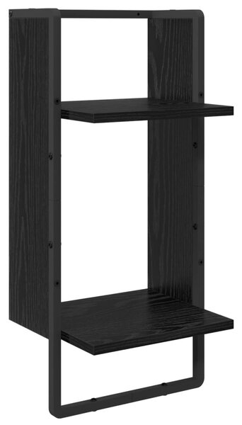 Fali polc készlet 6 pcs Fekete tölgy 100 x 25 x 30 cm Faanyag
