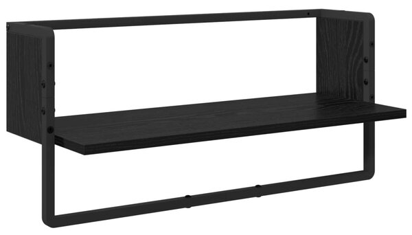 Fali polc készlet 6 pcs Fekete tölgy 100 x 25 x 30 cm Faanyag