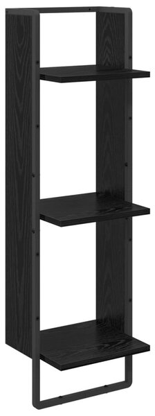 Fali polc készlet 6 pcs Fekete tölgy 100 x 25 x 30 cm Faanyag