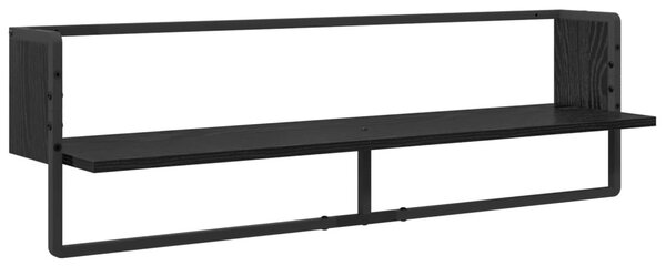 Fali polc készlet 6 pcs Fekete tölgy 100 x 25 x 30 cm Faanyag
