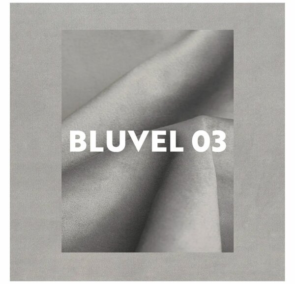 ET-002 Velvet Bársony Éjjeliszekrény Világosszürke Kétfiókos