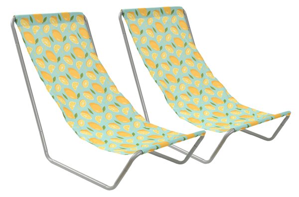 Szett 2 db összecsukható strandnyugágy SAND LEMON, színes