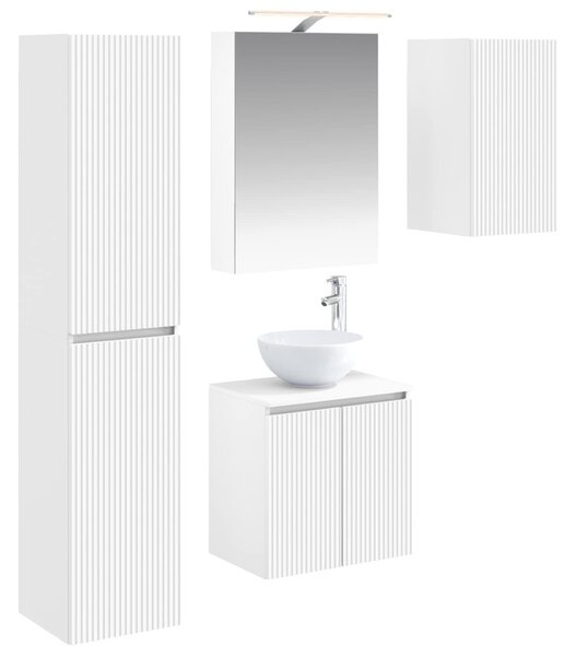 Fürdőszobai Szekrény Szett 5 pcs Fehér 50 x 14,5 x 70 cm