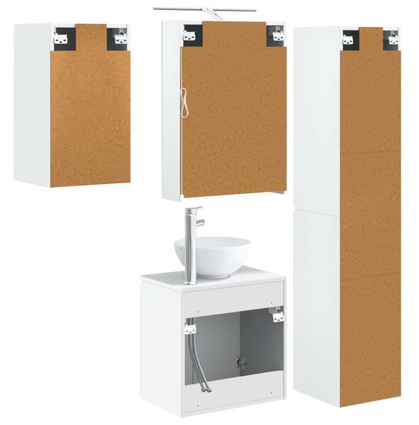 Fürdőszobai Szekrény Szett 5 pcs Fehér 50 x 14,5 x 70 cm