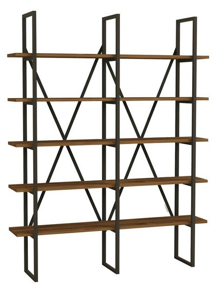 Burgaz Black and Walnut polc