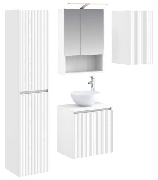 Fürdőszobai Szekrény Szett 5 pcs Fehér 50 x 14,5 x 70 cm