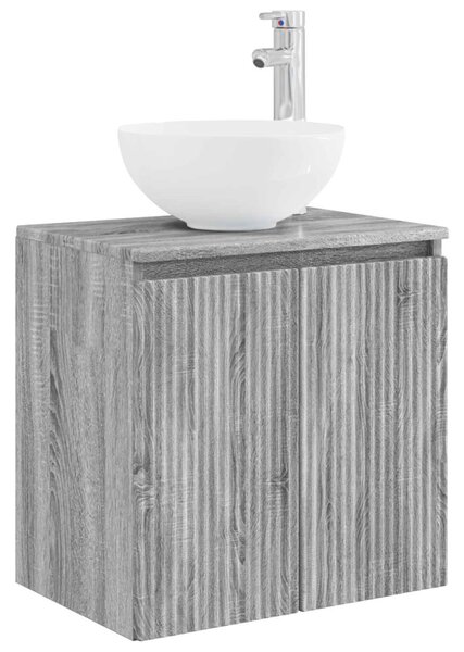 Fürdőszobai Szekrény Szett 5 pcs Szürke Sonoma
