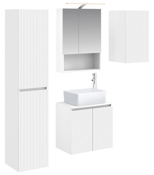 Fürdőszobai Szekrény Szett 5 pcs Fehér 50 x 14,5 x 70 cm