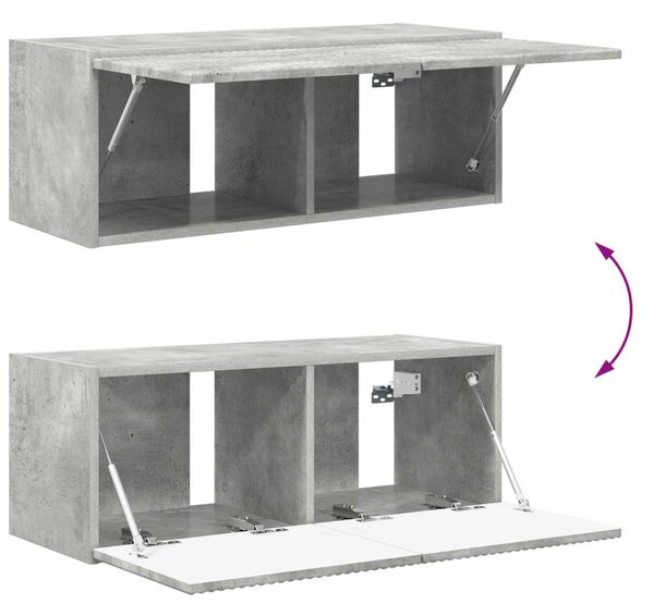 TV falit kabinet szett 4 pcs Beton Szürke Faanyag