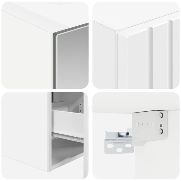Fürdőszobai Szekrény Szett 5 pcs Fehér 40 x 10,5 x 60,5 cm