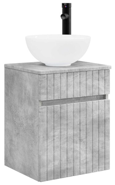 Fürdőszobai Szekrény Szett 5 pcs Betonszürke