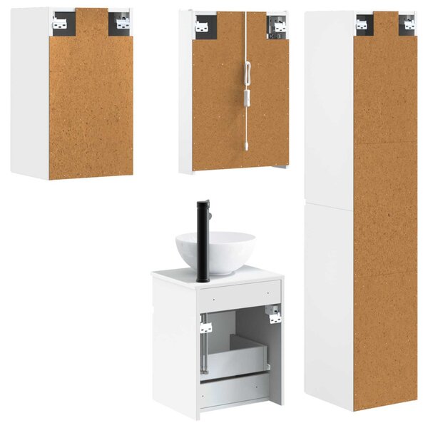 Fürdőszobai Szekrény Szett 5 pcs Fehér 43 x 11,5 x 60,5 cm