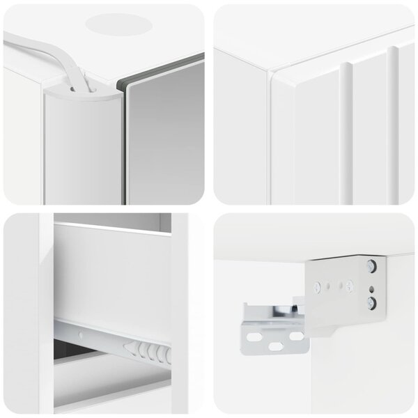 Fürdőszobai Szekrény Szett 5 pcs Fehér 43 x 11,5 x 60,5 cm