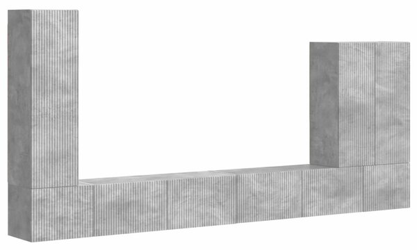 TV falit kabinet szett Falra szerelhető 6 pcs Beton Szürke