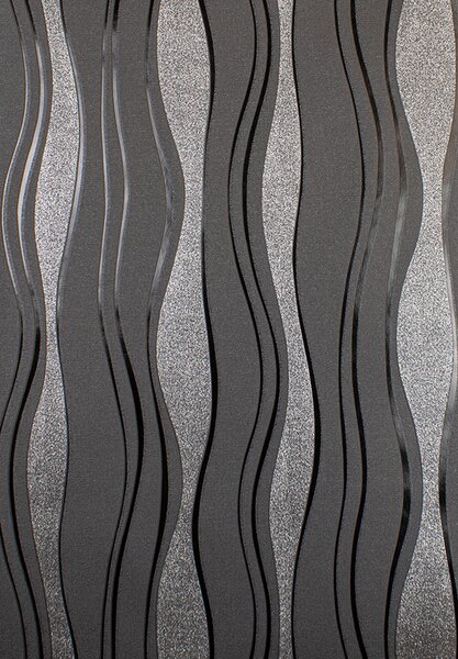 Fekete hullám mintás tapéta