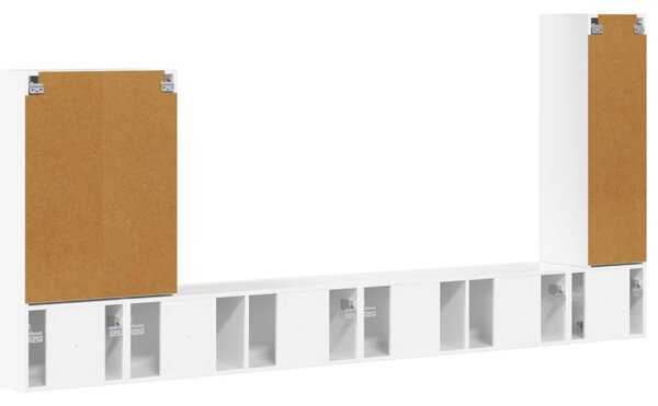 TV falit kabinet szett Falra szerelhető 6 pcs Magas Fényű Fehér