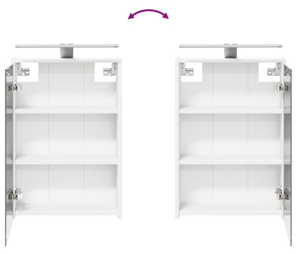 Fürdőszobai Szekrény Szett 4 pcs Fehér 43 x 16 x 62,5 cm