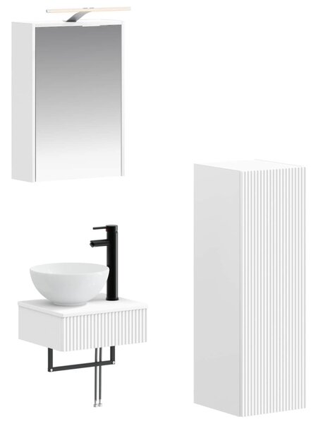 Fürdőszobai Szekrény Szett 4 pcs Fehér 43 x 16 x 62,5 cm