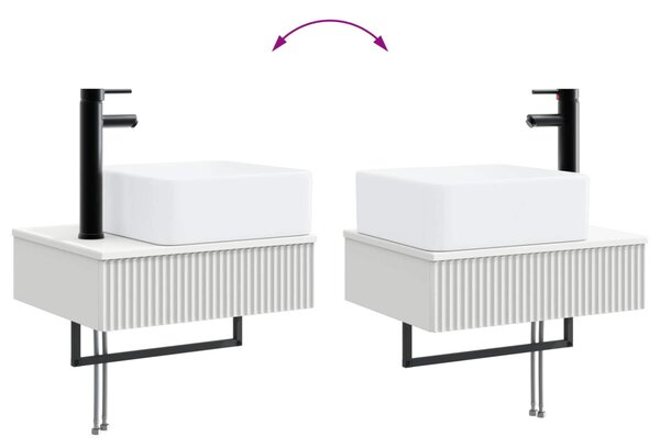 Fürdőszobai Szekrény Szett 4 pcs Fehér 50 x 14,5 x 70 cm
