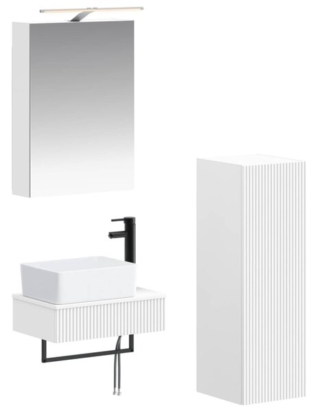 Fürdőszobai Szekrény Szett 4 pcs Fehér 50 x 14,5 x 70 cm