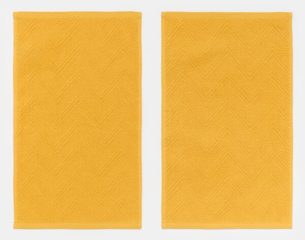 Sinsay - Jacquard mintás törölköző készlet 2 pack - borostyánszínű