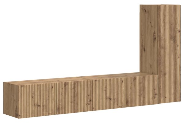 TV szekrény garnitúra 3 pcs Artisan tölgy Faanyag